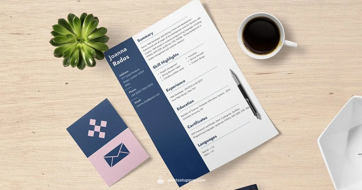 Resume Paper Tips - Print Setup Pro