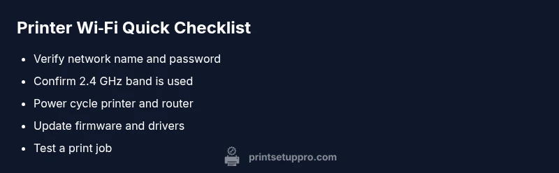 Checklist for fixing printer Wi-Fi connectivity