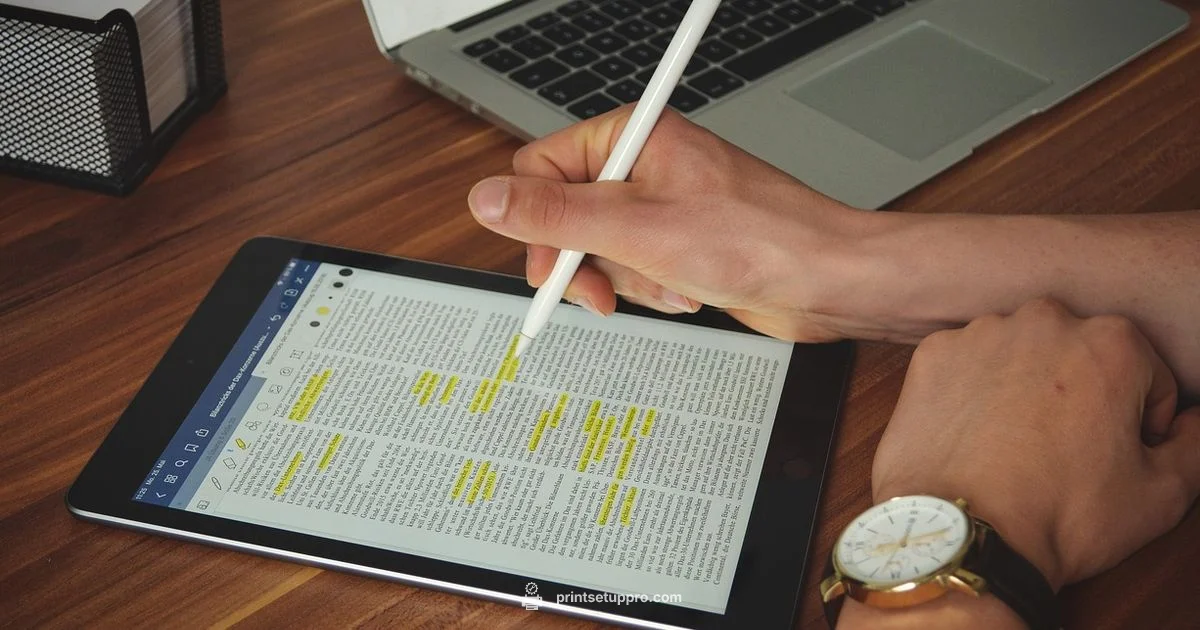 Print from iPad - Print Setup Pro