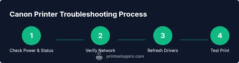Process diagram for Canon printer troubleshooting
