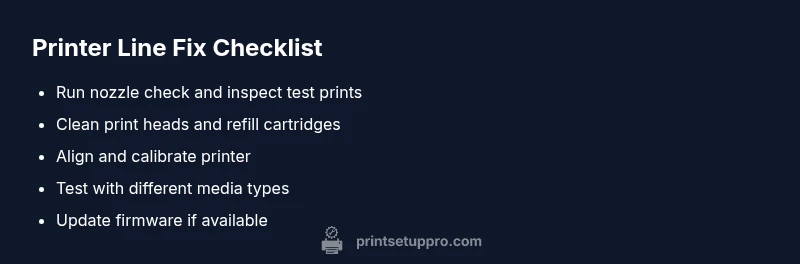 Checklist for fixing printer lines in photos
