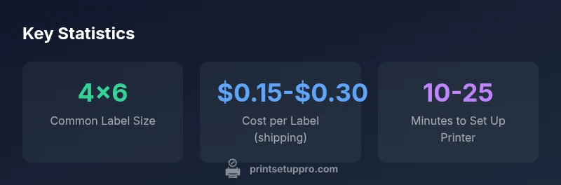 Infographic showing key statistics about ebay label printers