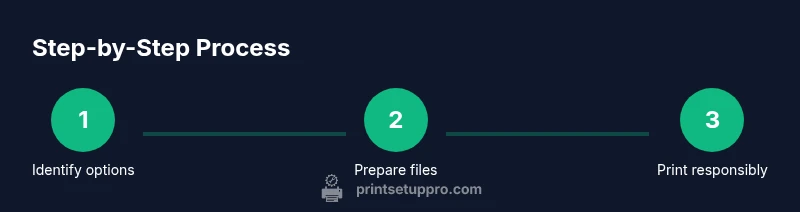 Three-step infographic showing options, preparation, and responsible printing