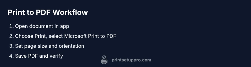 Process diagram of printing to PDF using Microsoft Print to PDF